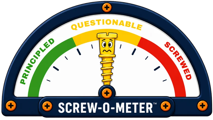 Screw-O-Meter reading: Questionable